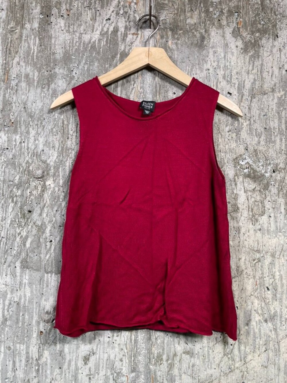 EILEEN FISHER Women's Silk Blend Sleeveless Top Size PS in Red